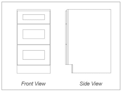 Base Cabinets with 3 Drawers