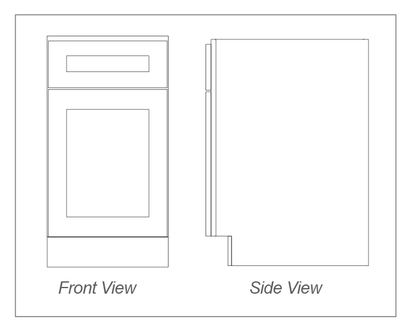 Base Cabinets with 1 Drawer and 1 Door