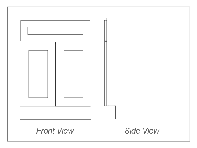 Base Cabinet with 1 Drawer and 2 Doors