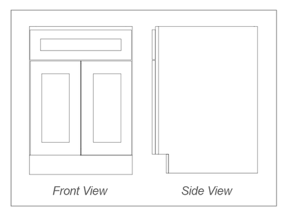 Base Cabinet with 1 Drawer and 2 Doors