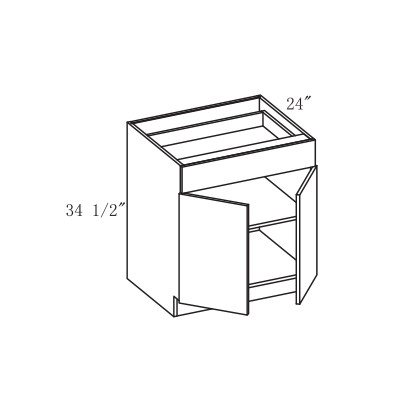 Impress Base Cabinet Drawer and 2 Doors, 24"-36" W