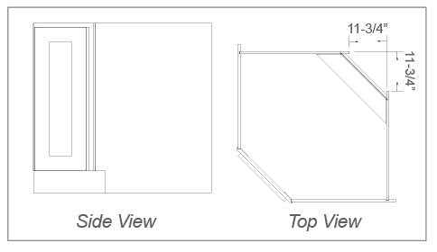 Base Diagonal Corner for Sink