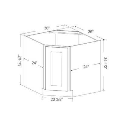 Base Diagonal Corner for Sink