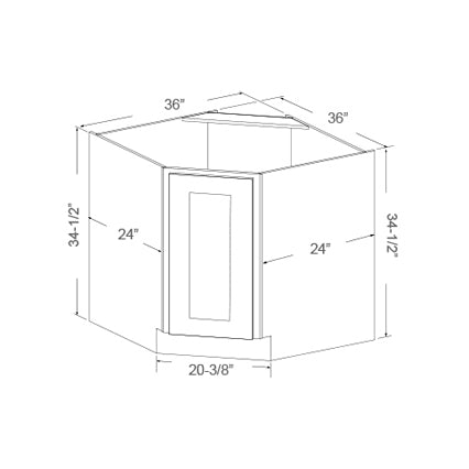 Base Diagonal Corner for Sink