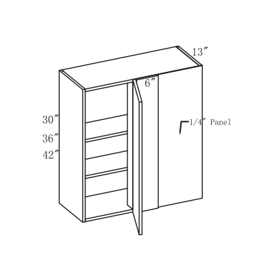 Impress 27"-30" W Blind Wall Cabinet, 30"-42" H