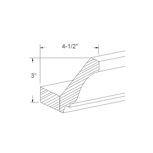 Crown Molding with Base - 4-1/4"