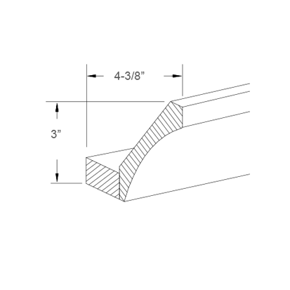 Cove Molding with Base - 4-1/4"