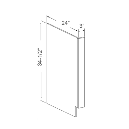 Dishwasher Panel with Return Filler L-R