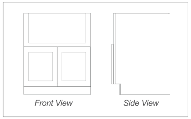 Farm Sink Base with 2 Doors