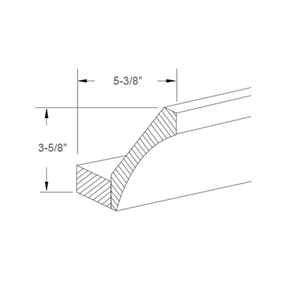 Large Cove Molding with Base - 5-1/4"