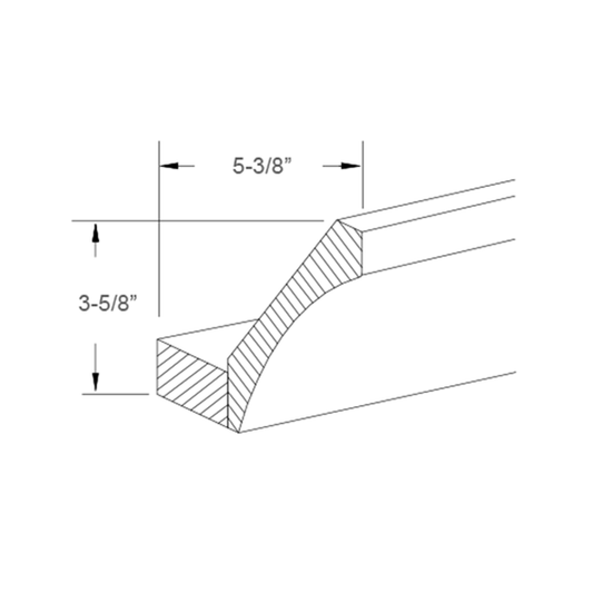 Large Cove Molding with Base - 5-1/4"