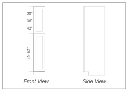 Pantry Cabinets, 2 Doors - 84"H, 90"H, 96"H