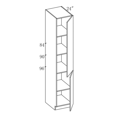 Impress Pantry Cabinet, Tall, 84"-96" H, 15"-18" W