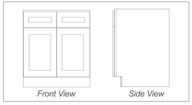 Sink Base with 2 Doors and Tilt-Out Trays