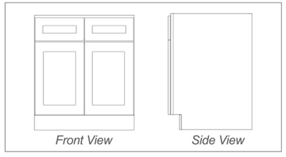 Sink Base with 2 Doors and Tilt-Out Trays