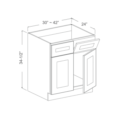 Sink Base with 2 Doors and Tilt-Out Trays