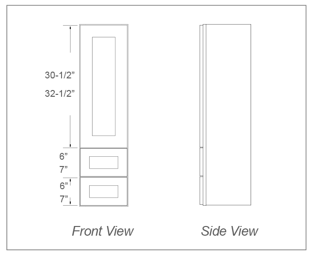 Vanity Counter Linen Cabinet