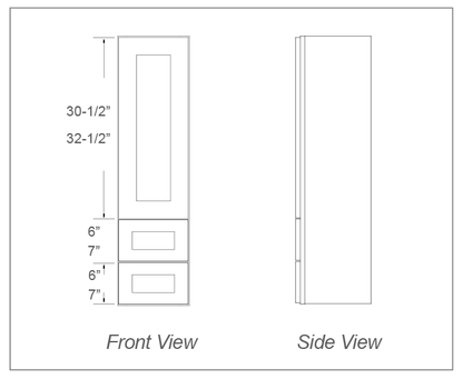 Vanity Counter Linen Cabinet