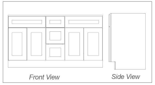 Vanity Double-Sink Cabinet Combo