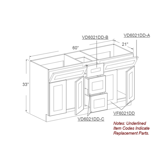 Vanity Double-Sink Cabinet Combo