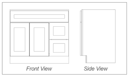 Vanity Sink Cabinet, 2 Doors, 2 Drawers