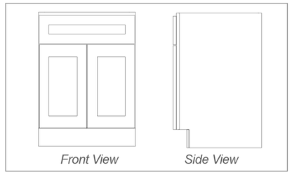 Vanity Sink Cabinet, 2 Doors