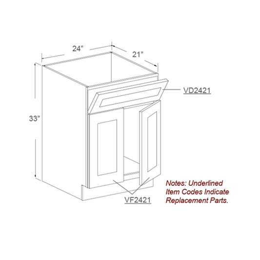 Vanity Sink Cabinet, 2 Doors