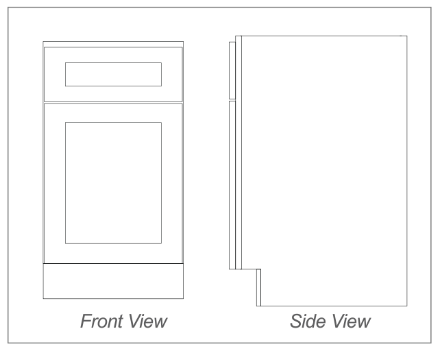 Vanity Base Cabinet, 1 Door