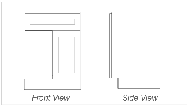 Vanity Sink Cabinet, 2 Doors