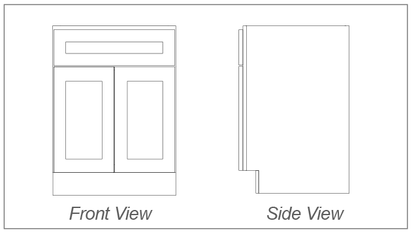 Vanity Sink Cabinet, 2 Doors