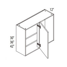 Impress 36" W Door and Open Wall Cabinet, 30"-42" H