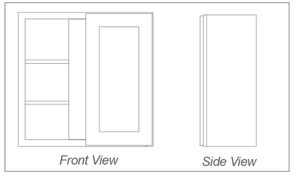 Wall Blind Corner (L or R) - 30"H and 36"H