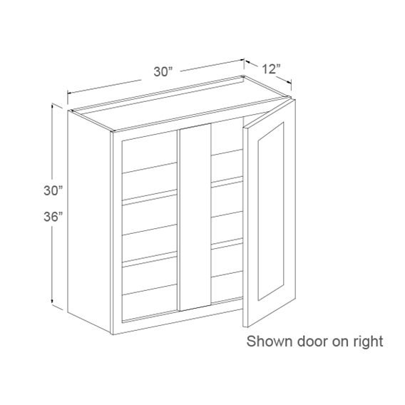 Wall Blind Corner (L or R) - 30"H and 36"H