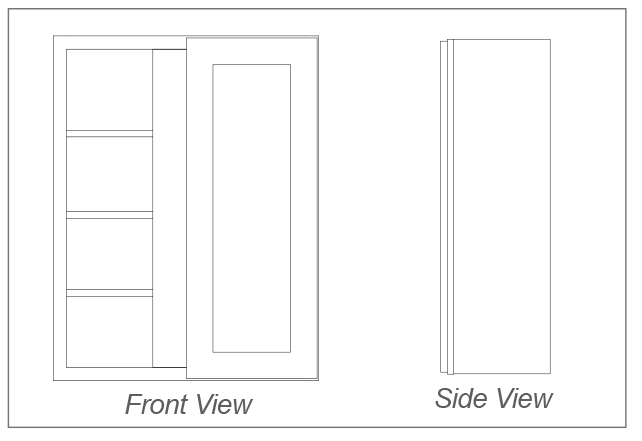 Wall Blind Corner (L or R) - 42"H