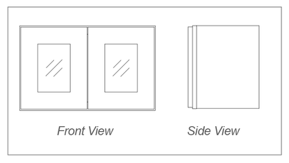 Wall Cabinet Glass Door Insert, 12"H, 2 Doors