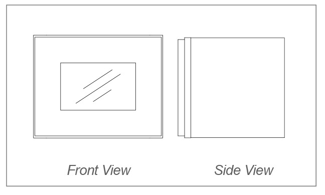 Wall Cabinet Glass Door Insert, 12"H