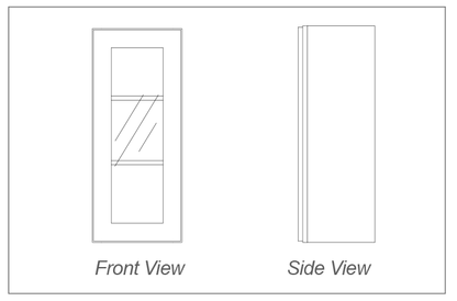 Wall Cabinet Glass Door Insert, 30"H and 36"H