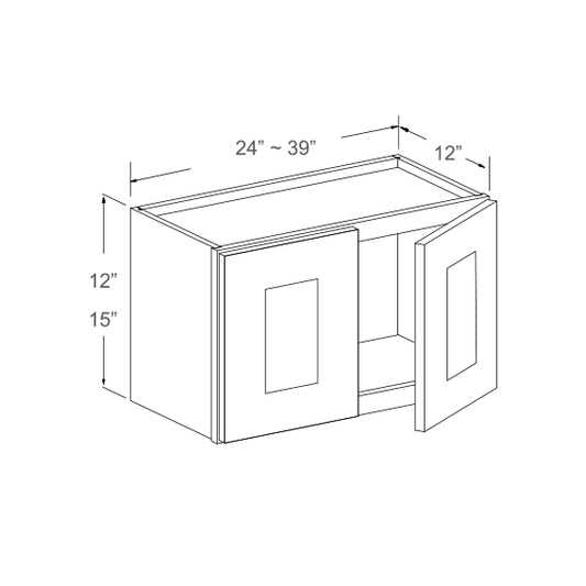 Wall Cabinet - 12"H and 15"H