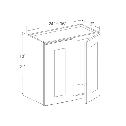 Wall Cabinet - 18"H and 21"H