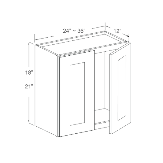 Wall Cabinet - 18"H and 21"H