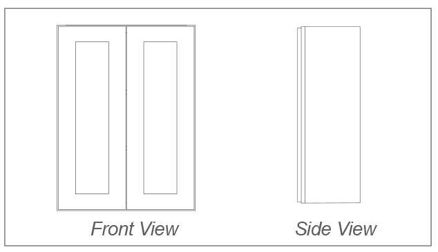 Wall Cabinet - 30"H, 2 Doors