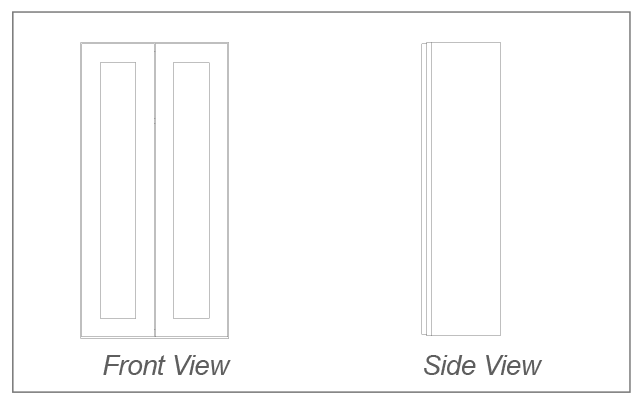 Wall Cabinet 42"H, 2 Doors