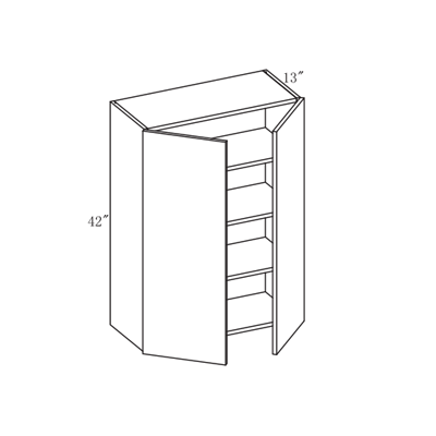 Impress Wall Cabinet, 2 Doors, 42" H