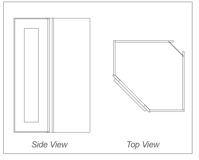 Wall Diagonal Corner 30"H and 36"H