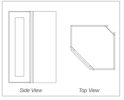 Wall Diagonal Corner 30"H and 36"H