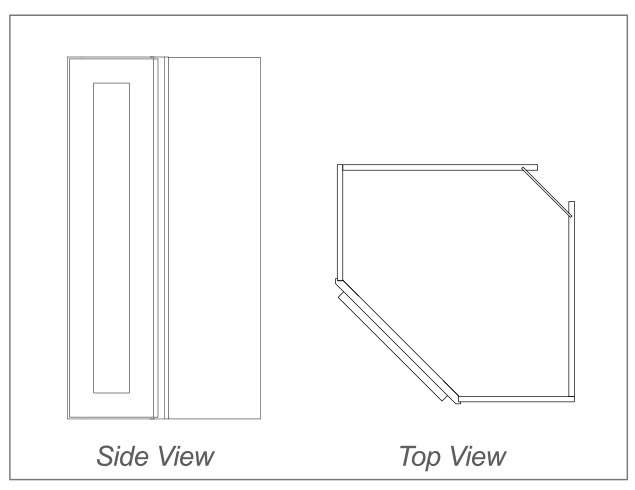 Wall Diagonal Corner 42"H