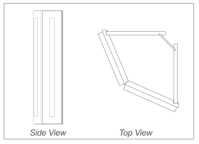 Wall End Corner - 42"H