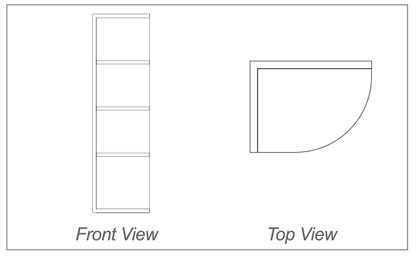 Wall End Shelf - 42"H