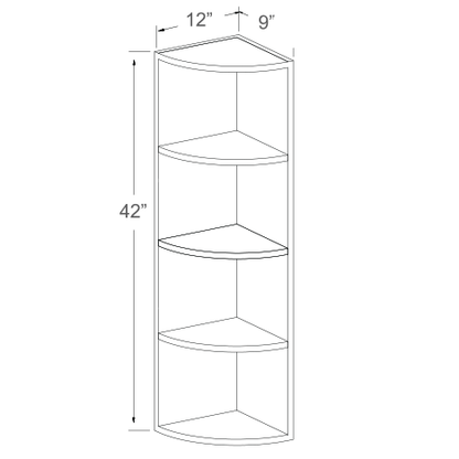 Wall End Shelf - 42"H