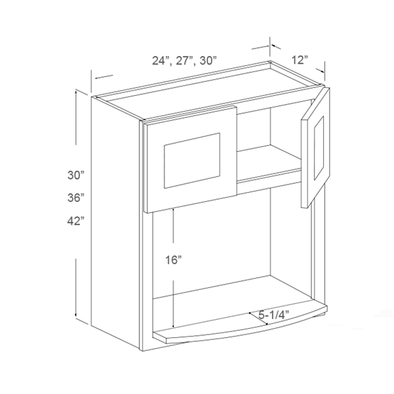 Microwave - 30"H, 36"H, 42"H